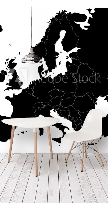 Image de Black blank map of Europe